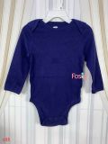  [0-6M ; 12-18M] Bodysuit Tay Dài Bé Trai ON - Navy Trơn 