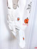  [3-9m] Sleepsuit Khóa Kéo Có Vớ Bé Trai Cter - Trắng Halloween 