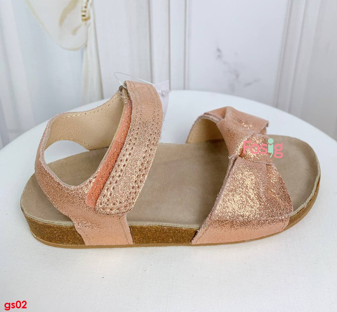  [10,5-12.5cm ; 14,5-18.5cm ; 20-22cm] Giày Sandal Bé Gái NXT - Hồng Nhạt KT 