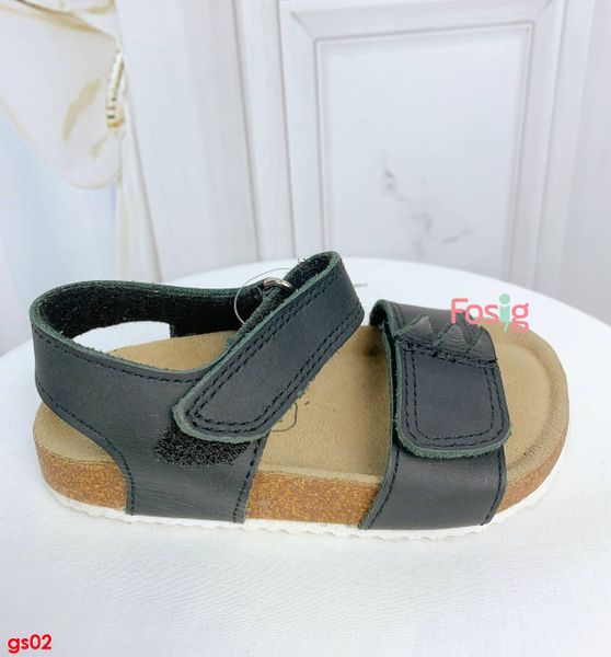  [13.5cm ; 15,5-16,5cm ; 18.5cm] Giày Sandal Bé Trai Nxt - Đen Đế Nâu 