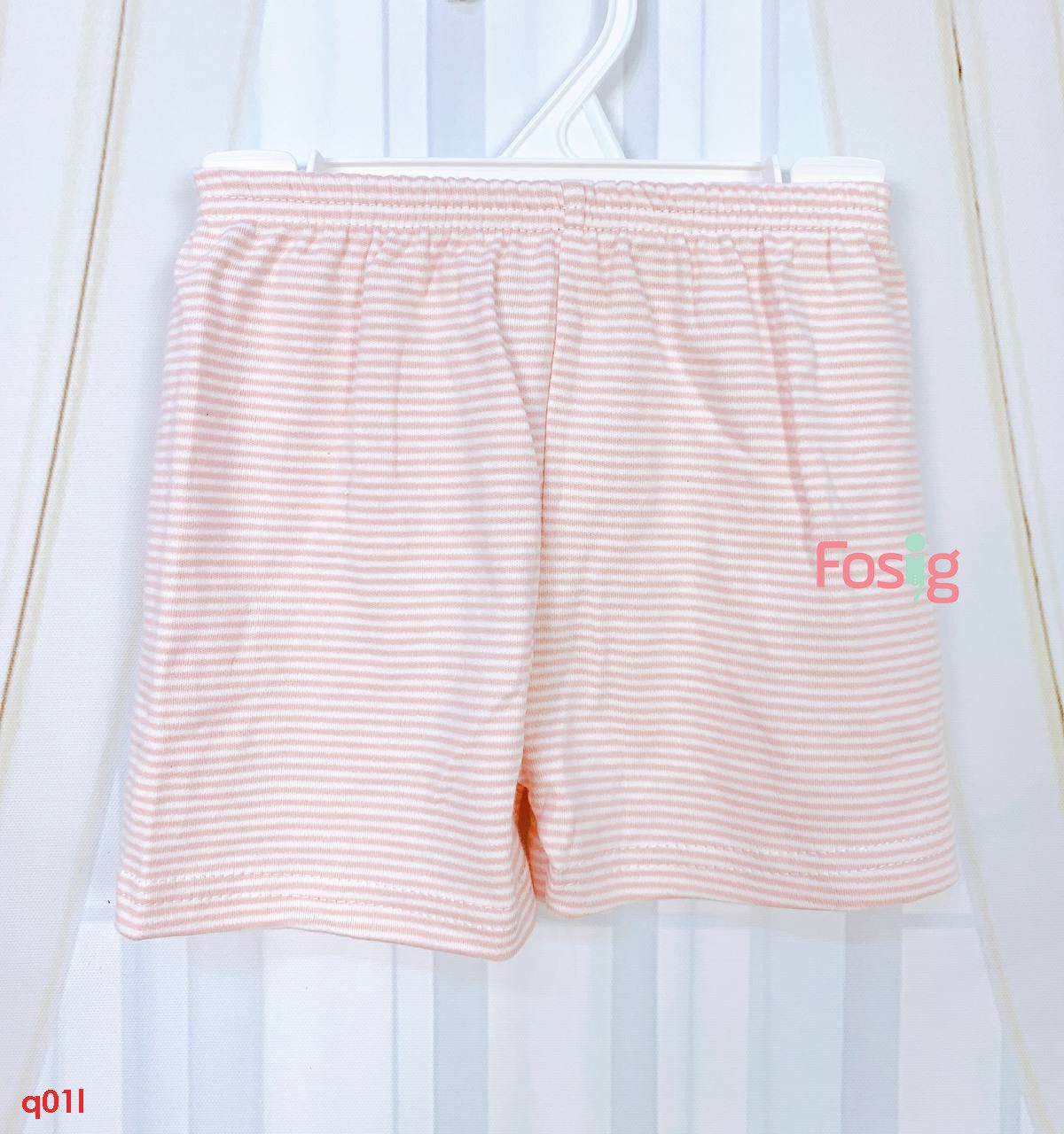  [6-8kg] Quần Đùi Cho Bé Gái - Sọc Hồng Nhỏ 