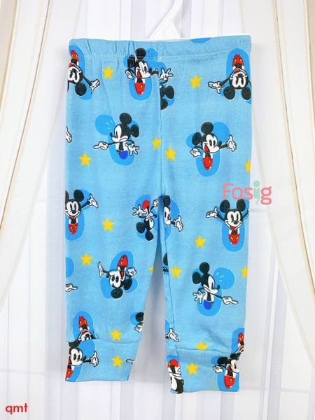  [6-10kg] Quần Dài Mông Thêu Hình Cho Bé Trai - Xanh Mickey 