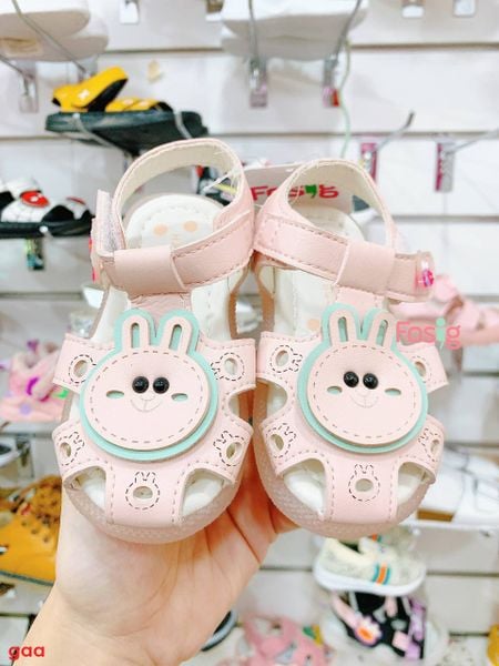  [12cm>] Giày Sandal Cho Bé Gái - Hồng Gấu Hồng 