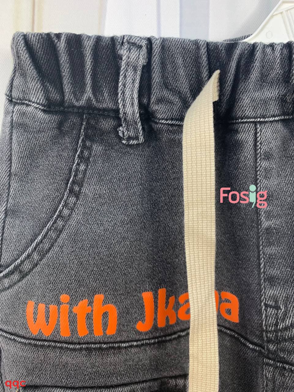  [28-33kg] Quần Jean Jogger Lưng Thun Bé Trai - Đen Gaerfkgv 