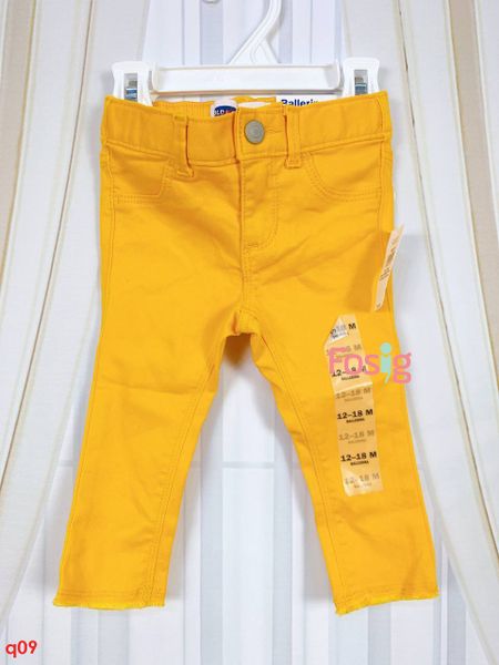  [11-12kg; 13-18kg] Quần Jegging Kaki Bé Gái ON - Vàng Trơn 