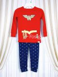  [24M] Set Đồ Bộ Dài Bé Gái GP2 - Đỏ Wonder Woman 