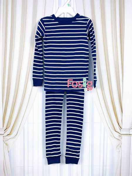  [18-20kg] Set Đồ Bộ Dài Bé Trai GP2 - Navy Sọc 