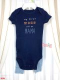  [3-6m] Set Bodysuit Và Quần Bé Trai Cter - Navy Word 