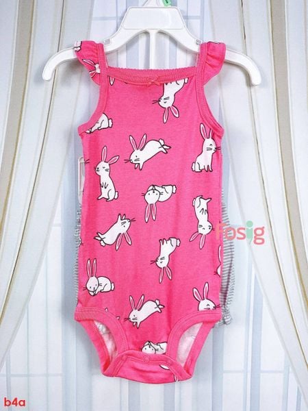  [12-18m] Set Bodysuit Và Quần Bé Gái Cter - Hồng Thỏ Trắng 