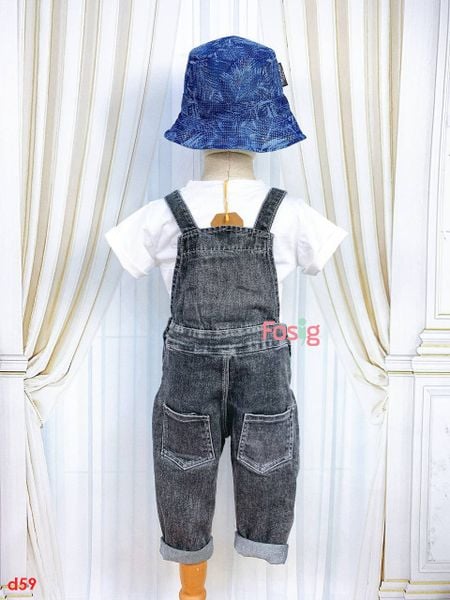  [16-17kg] Set Quần Yếm Bé Trai - Trắng Mickey Caro 