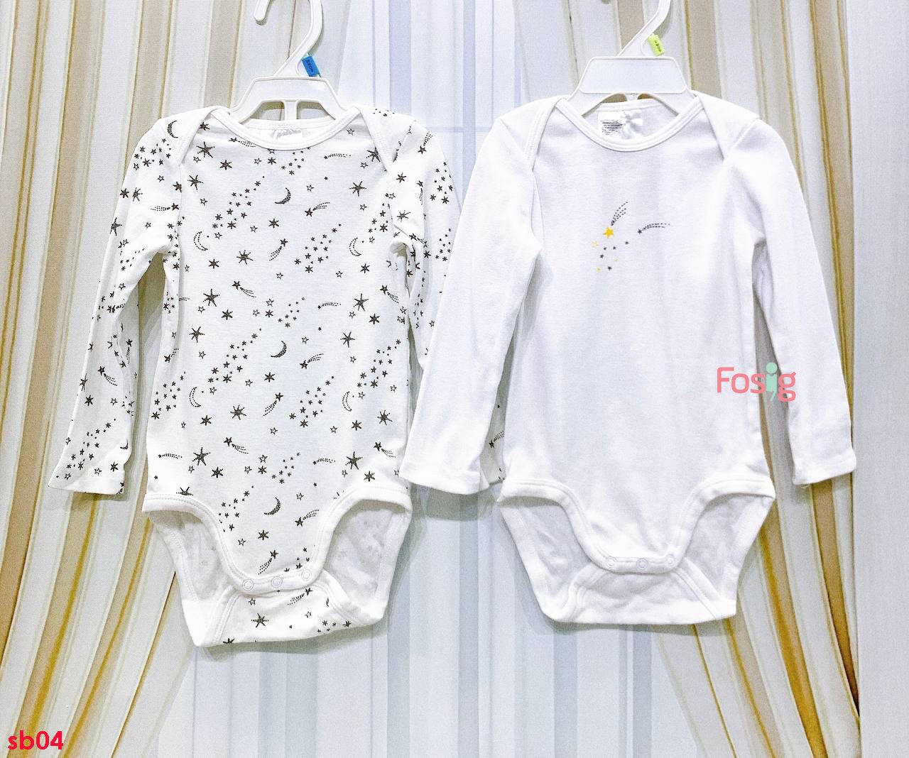  [2m-2T] Set 2 Bodysuit Tay Dài Bé Gái HM - Combo ngẫu nhiên 