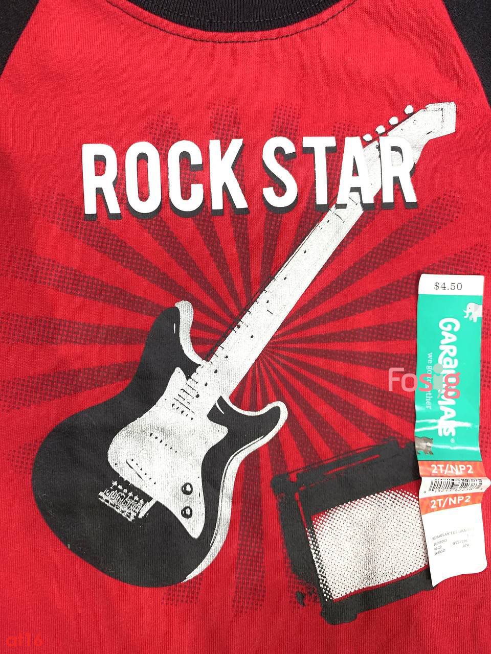  [12-17kg] Áo Thun Tay Ngắn Bé Trai Gara - Đỏ Rock Star 