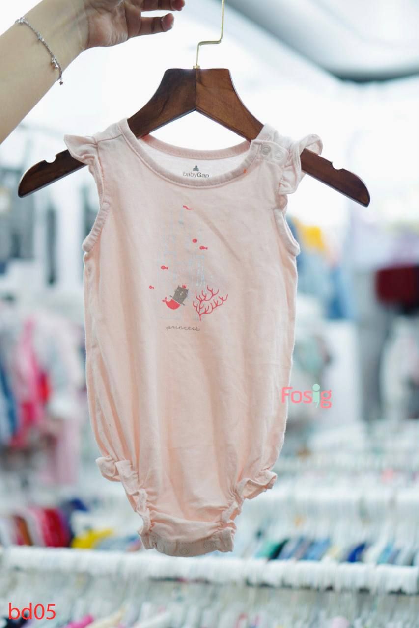  [3-6m] Bodysuit Cánh Tiên Bé Gái GP - Hồng Lâu Đài 