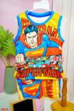  [13-14kg, 18-24kg] Set Đồ Bộ Ngắn 3 Lỗ Bé Trai SK - Superman 