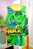  [16-19kg, 25-26kg] Set Đồ Bộ Ngắn 3 Lỗ Bé Trai SK - Hulk 