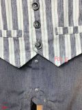  [5-8kg] Set Giả Vest Công Tử Bé Trai - Trắng Sọc Xám 