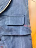  [5-8kg] Set Giả Vest Công Tử Bé Trai - Trắng Xanh Sọc 