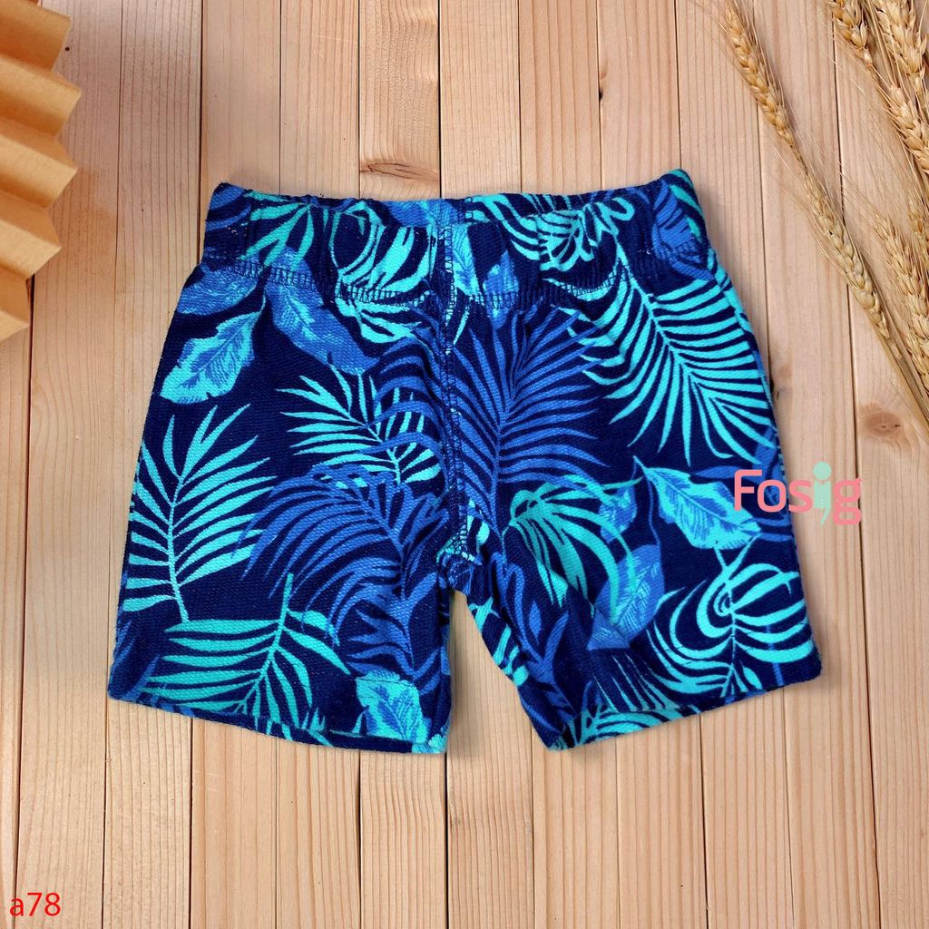  [3-6m] Quần Short Bé Trai Cter - Navy Lá Xanh 