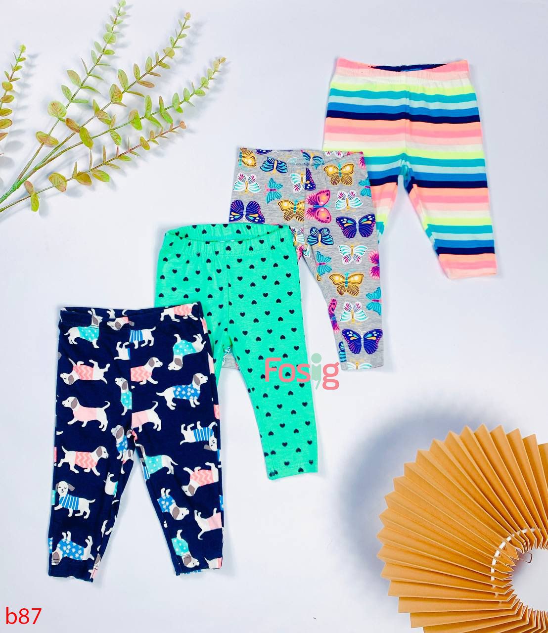  [3m-9m] Set 4 Quần Legging Bé Gái - Combo ngẫu nhiên 