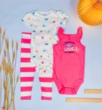  [3m-9m; 18-24m] Set 3 Bé Gái Cter kqct - Trắng Hồng Cá 