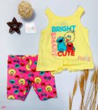  [6-7kg] Đồ Bộ Sesame Street [Girl] - Vàng Bright 