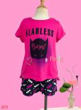  [9-10kg] Set Đồ Bộ Đùi Bé Gái DN - Hồng Fearless 