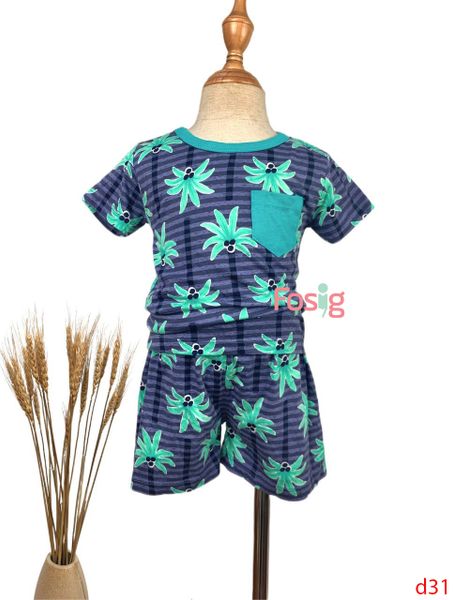  [6-7kg; 15-16kg] Đồ Bộ Đùi Bé Trai Gboree - Xanh Cây Dừa 