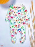  [3m] Sleepsuit Có Vớ Bé Trai - Muôn Thú Màu 