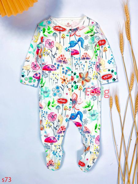  [3m] Sleepsuit Có Vớ Bé Trai - Muôn Thú Màu 