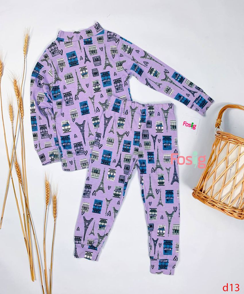  [6-9kg; 12-15kg] Set Bộ Cổ Lọ Bé Gái  - Tím Nhà 