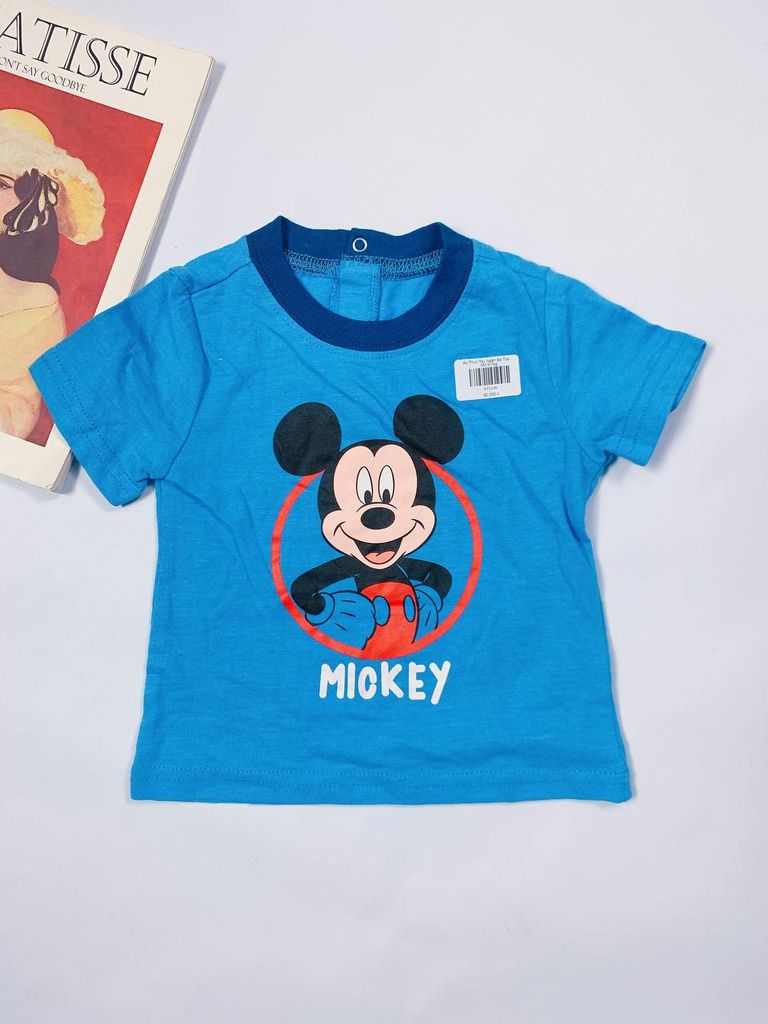  [6-9m] Áo Thun Tay Ngắn Bé Trai BC - Xanh Mickey 