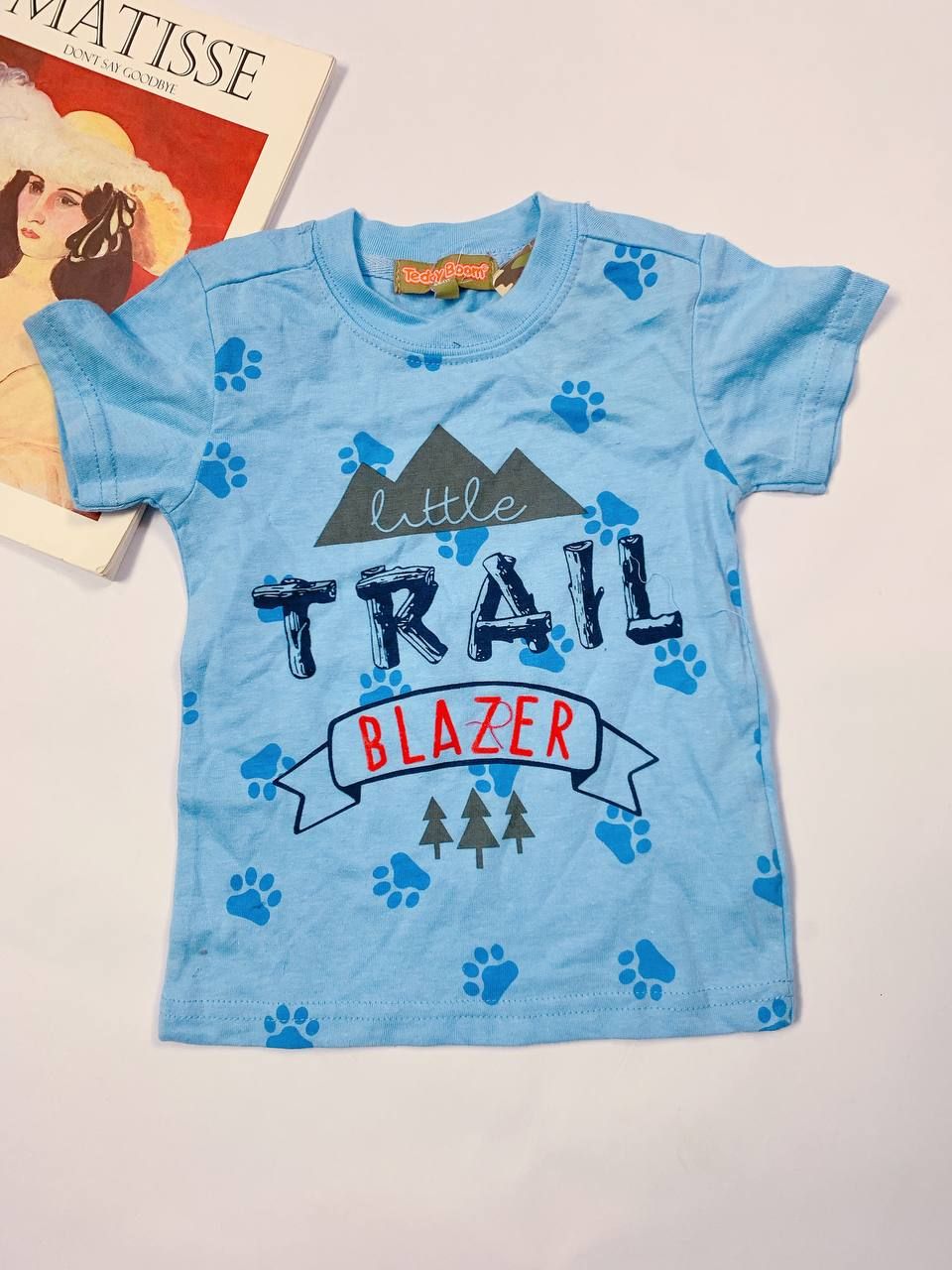  [9-12m] Áo Thun Tay Ngắn Bé Trai TB - Xanh Trail 