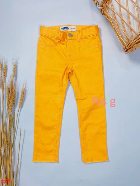  [11-12kg; 13-18kg] Quần Jegging Kaki Bé Gái ON - Vàng Trơn 