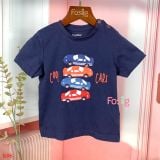  [10-11kg; 14-15kg] Áo Thun Tay Ngắn Bé Trai Lupilu - Navy Cool Cars 