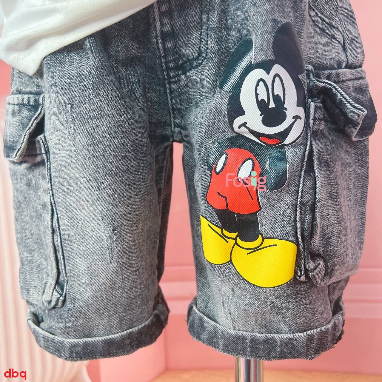  [10-15kg] Set Đồ BỘ Ngắn Bé Trai - Trắng Mickey Đỏ 