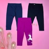  [6-38kg] Set 3 Quần Legging GP Màu Trơn Bé Gái - Màu Trơn 