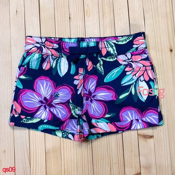  [11-19kg] Quần Short Bé Gái GB - Navy Hoa Màu 