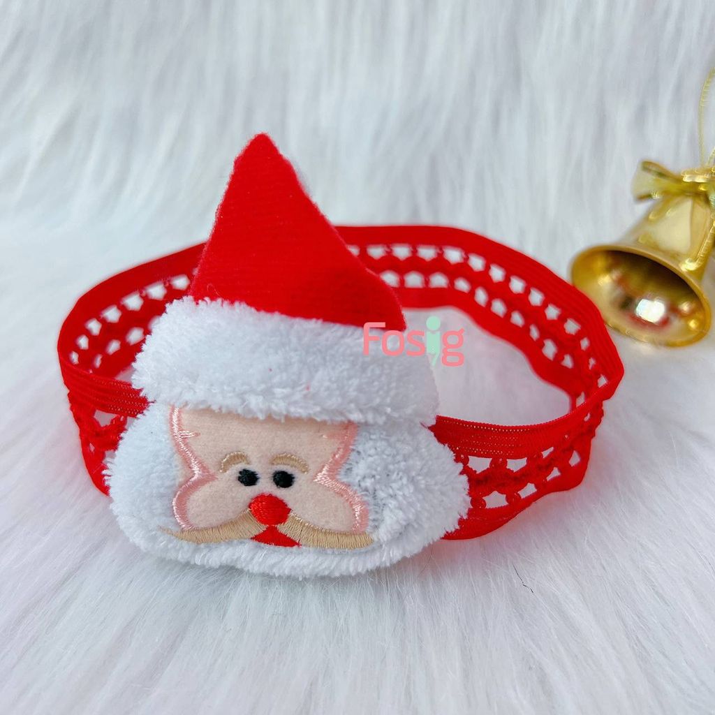  Băng Đô Hanmade Fosig Bé Gái - Đỏ Ông Già Noel 