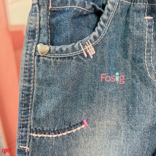  [3-6m] Quần Jean Bé Gái TD - Xanh Jean 