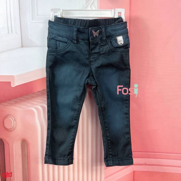  [3-6m] Quần Jean Bé Gái TD - Đen Loang 