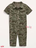  [0-6m, 8-9kg] Romper Sơ Mi Đùi Kate Bé Trai ON - Rêu Camo 