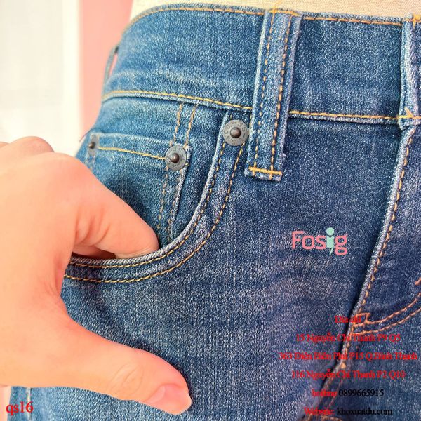  [37-41kg] Quần Short Kaki Bé Gái GP140 - Xanh Jean Đậm 