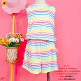  [20-25kg; 33-41kg] Jumpsuit Bé Gái PL - Sọc Màu Nhỏ 