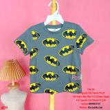  [15-16kg] Áo Thun Tay Ngắn Bé Trai HM140 - Xám Đậm Batman 