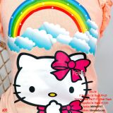  [21-40kg] Set Bộ Áo Cánh Tiên Chân Váy Bé Gái DN - Cam Hello Kitty 