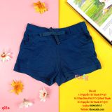  [0-3m] Quần Short Da Cá Bé Gái Cter - Navy Túi Bèo 