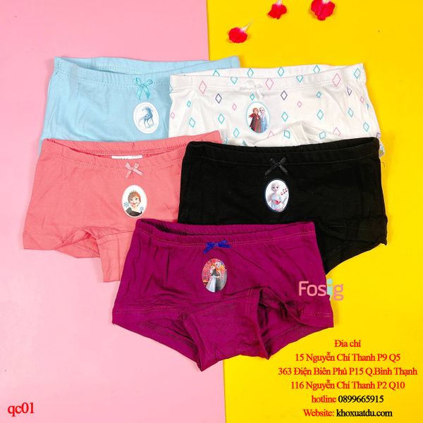  [7-8kg] Set 5 Quần Chip Bé Gái HM220 - Elsa Xanh Ngựa 