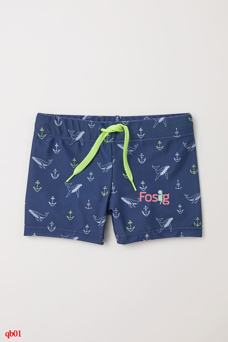  [11-17kg] Quần Short Bơi Co Giãn Bé Trai HM140 - Navy Cá Voi 