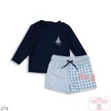  [10-11kg; 18-20kg] Set Đồ Bơi Bé Trai Cter - Navy Thuyền 