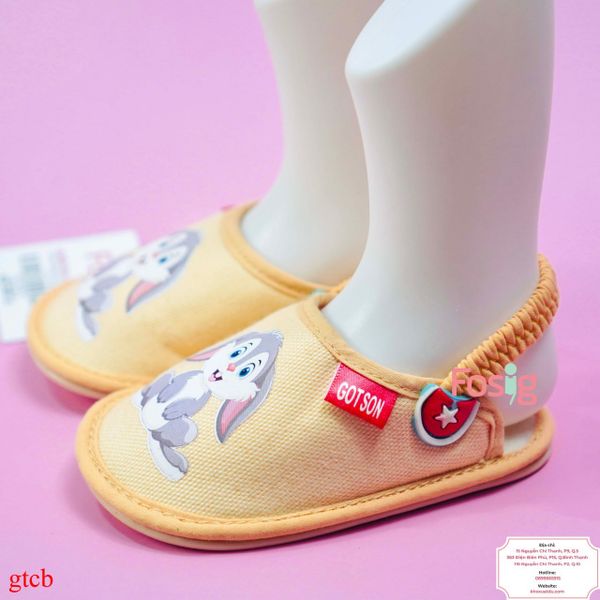  [11.5cm>] Giày Tập Đi Chống Trượt Cho Bé - Vàng Thỏ 